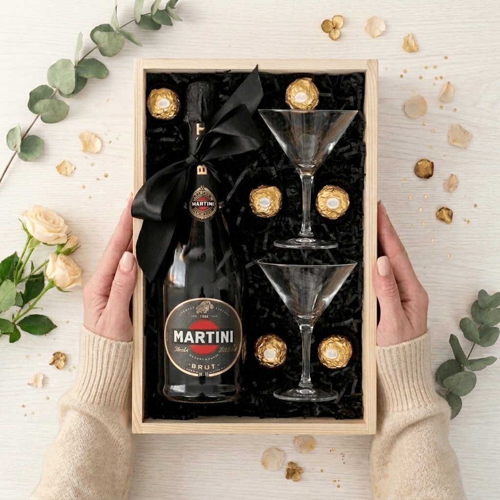 Kompletně zabalený dárkový box Midnight Martini