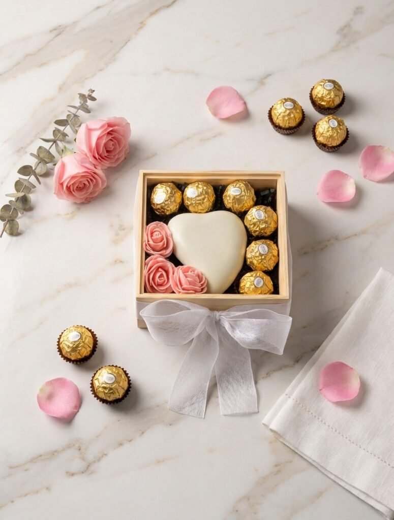 Dřevěný dárkový box Sweet Heart