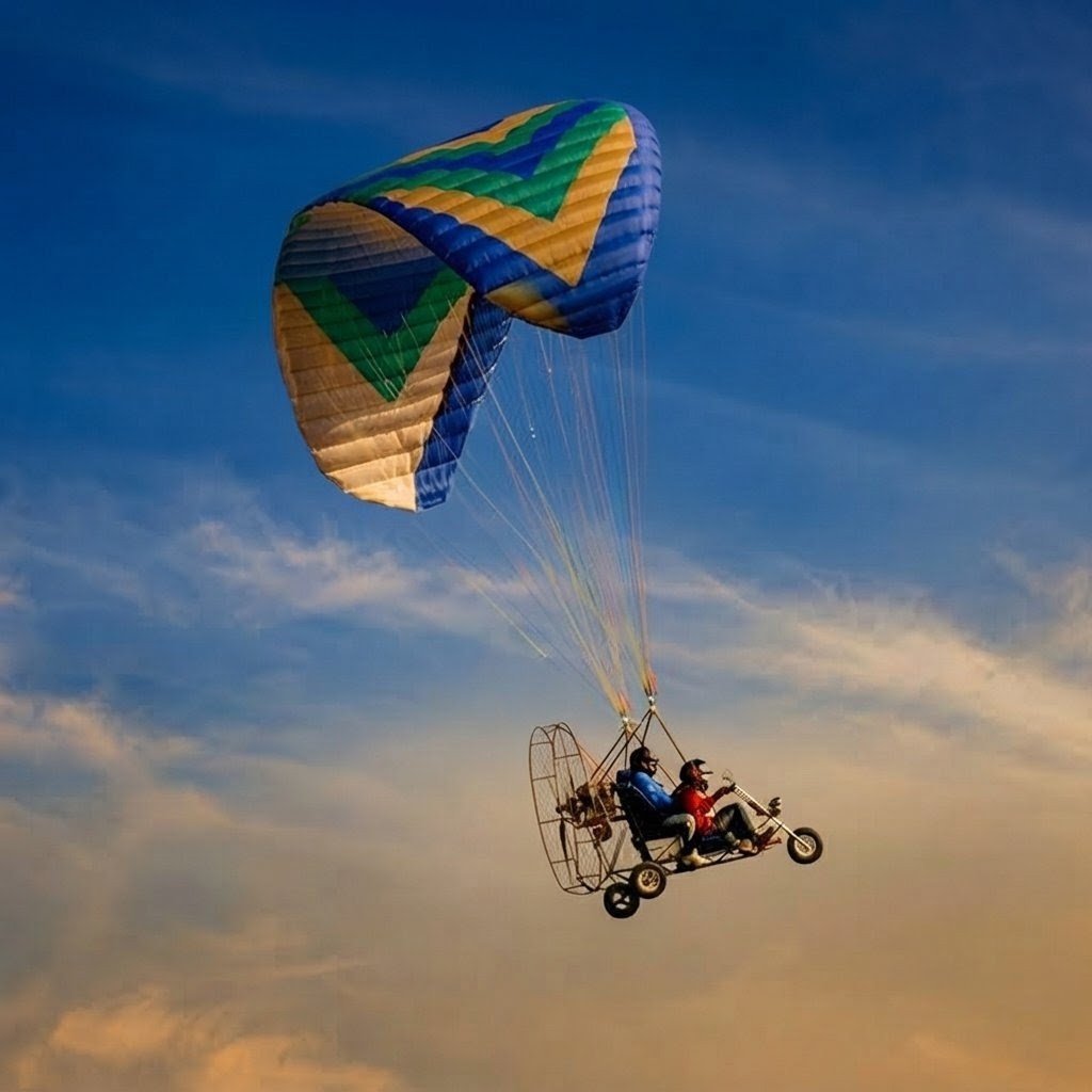 Vyhlídkový let motorovým paraglidingem