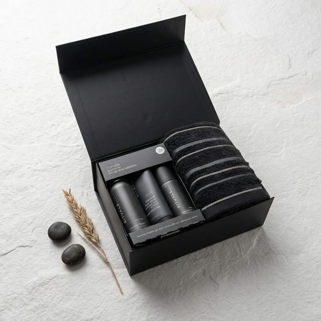 Carbon Noir — Dárkový box s pánskou kosmetikou Rituals